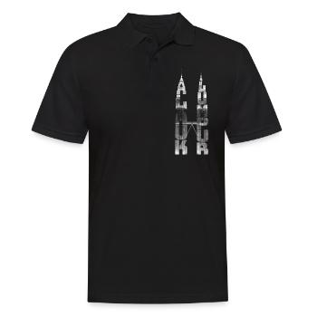 Kuala Lumpur Petronas Towers Malaysia Typografie - Männer Poloshirt - Schwarz - Vorne - Kai (181cm)