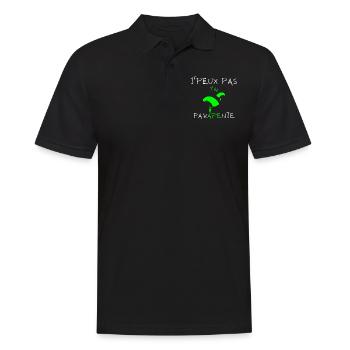 j'peux pas j'ai parapente - Polo Homme - noir - Devant - Kai (181cm)
