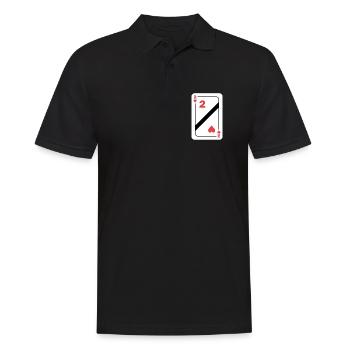 Coeur Deux Carte à jouer Carte de Poker - Polo Homme - noir - Devant - Kai (181cm)