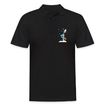 1. Anniversaire bébé enfant fusée - Polo Homme - noir - Devant - Kai (181cm)