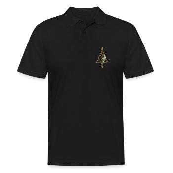 Awesome city on the rock with fairies. - Men's Polo Shirt - black - Front - Kai (181cm)