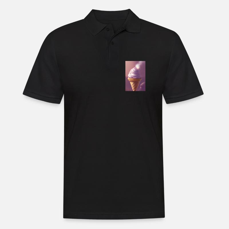Eiscreme - Männer Poloshirt - Schwarz