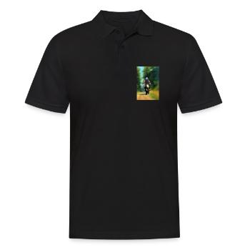 Motocross Riding - Men's Polo Shirt - black - Front - Kai (181cm)