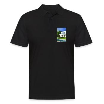Villa blanche avec piscine - Polo Homme - noir - Devant - Kai (181cm)