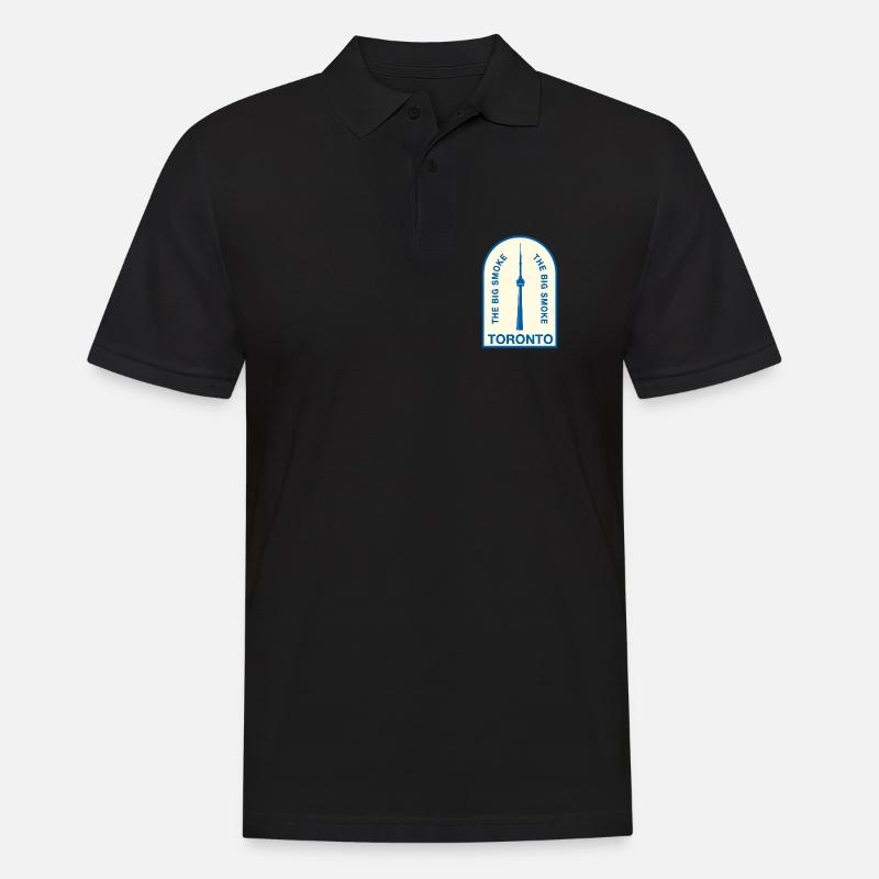 Toronto CNTower Big Smoke - Männer Poloshirt - Schwarz