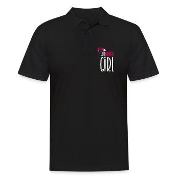 Badminton Girl - Men's Polo Shirt - black - Front - Kai (181cm)