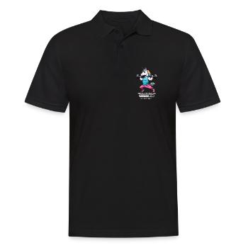Bodybuilder Einhorn - Männer Poloshirt - Schwarz - Vorne - Kai (181cm)