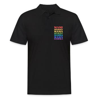 Mami Mommy Mama Maman Mamma Mamá Maminka - Men's Polo Shirt - black - Front - Kai (181cm)