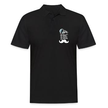 Opa Geschenke Lustig Großvater Geschenkidee Spruch - Männer Poloshirt - Schwarz - Vorne - Kai (181cm)