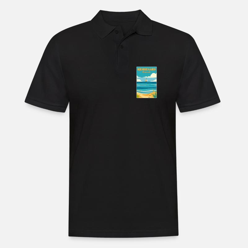 Bjerregard Dänemark - Männer Poloshirt - Schwarz