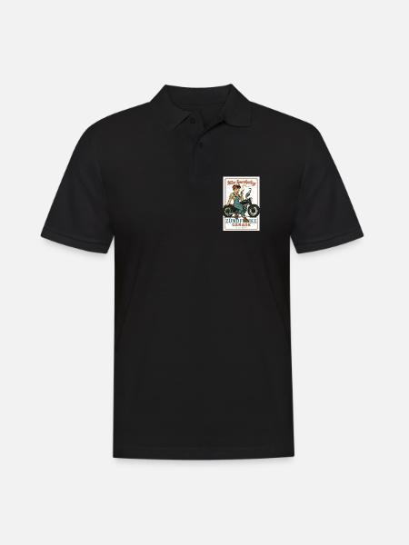 Miss Sparkplug – Zündfunke Garage Queen - Men's Polo Shirt - black