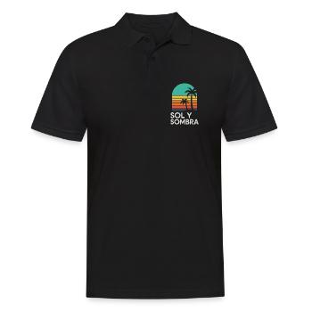 Sol et Ombre Palmier Sunset - Polo Homme - noir - Devant - Kai (181cm)
