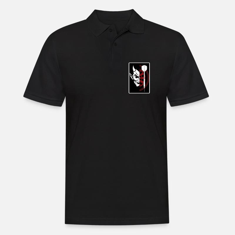 Darts, Bullseye, Dartboard and devil. - Männer Poloshirt - Schwarz