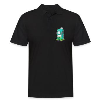 Monster Dose Cartoon Comic - Männer Poloshirt - Schwarz - Vorne - Kai (181cm)