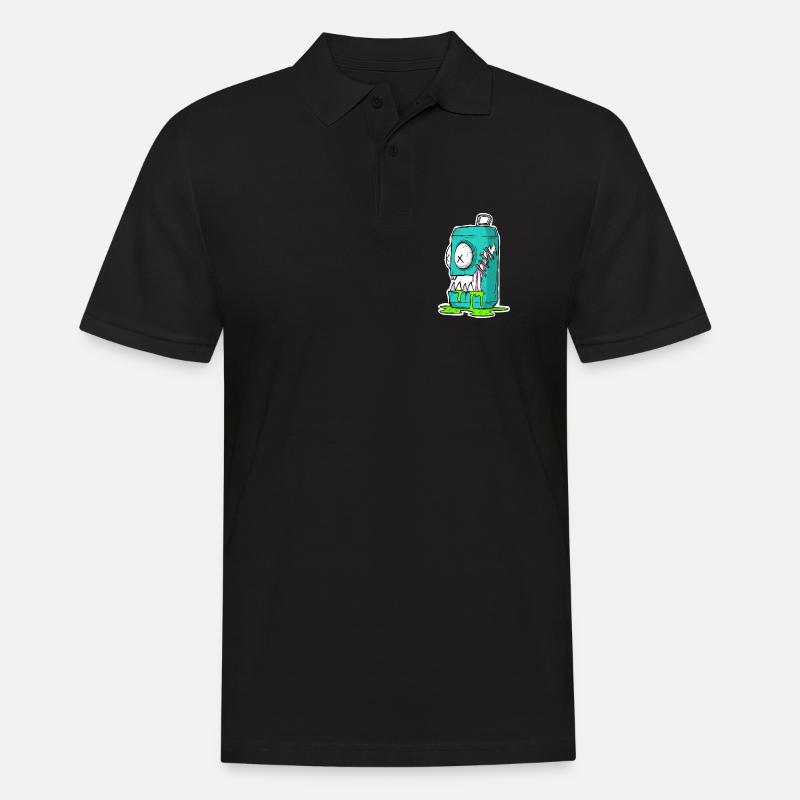 Monster Dose Cartoon Comic - Männer Poloshirt - Schwarz