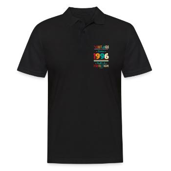 Anniversaire 30 ans - Vintage - Janvier 1996 - Polo Homme - noir - Devant - Kai (181cm)