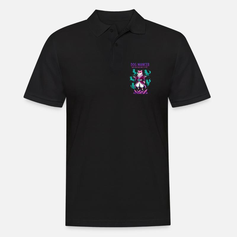 Hundemancer Hundezauberer zieht Geisthunde groß - Männer Poloshirt - Schwarz