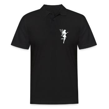 Fee Elfe  - Männer Poloshirt - Schwarz - Vorne - Kai (181cm)