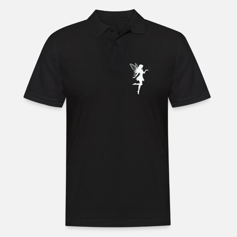 Fee Elfe  - Männer Poloshirt - Schwarz