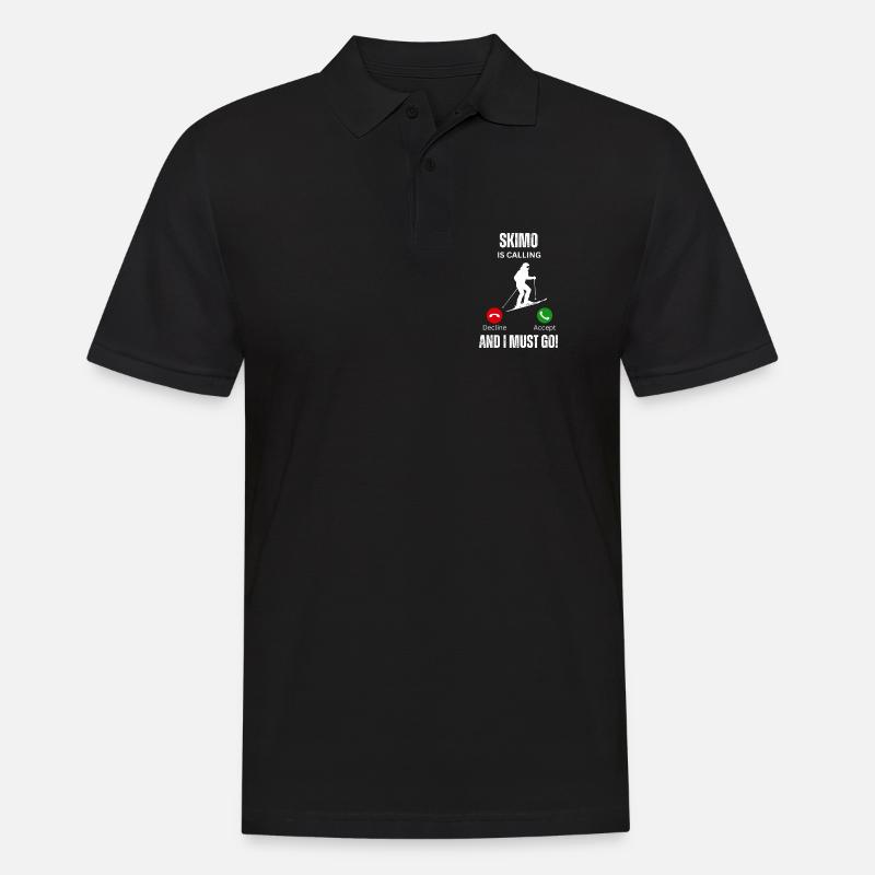 Skimo ruft - Männer Poloshirt - Schwarz