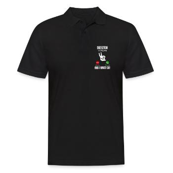 Skeleton Is Calling - Men's Polo Shirt - black - Front - Kai (181cm)