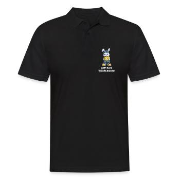 Es gibt nichts fröhliches an Ostern! - Männer Poloshirt - Schwarz - Vorne - Kai (181cm)
