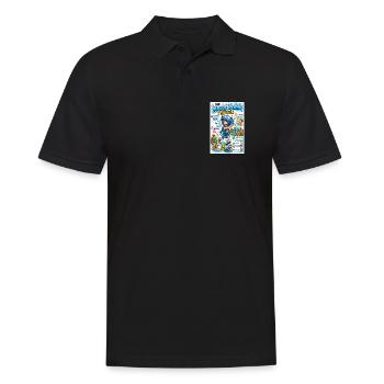 Der Wassermann – die Lösung eimerweise - Männer Poloshirt - Schwarz - Vorne - Kai (181cm)