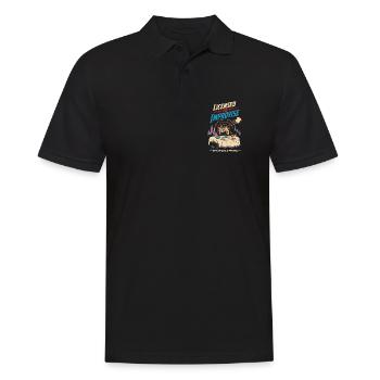 Autorisé à improviser le chaos du petit-déjeuner - Polo Homme - noir - Devant - Kai (181cm)