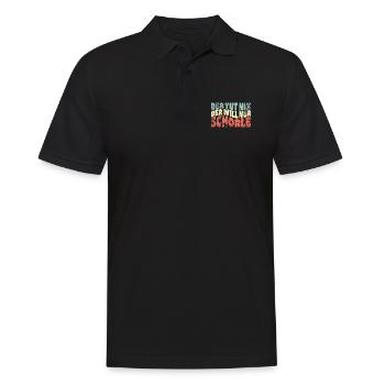 Der tut nix, der will nur Schorle - Spruch - Männer Poloshirt - Schwarz - Vorne - Kai (181cm)