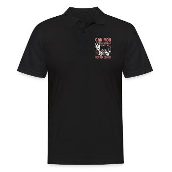 Können Sie einen Border Collie überraschen? - Männer Poloshirt - Schwarz - Vorne - Kai (181cm)
