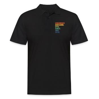 5th Birthday, July 2018, 5 Year Anniversary - Men's Polo Shirt - black - Front - Kai (181cm)
