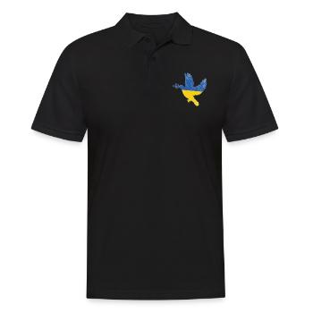 Symbole de paix du drapeau de l’Ukraine - Drapeau de l’Ukraine - Polo Homme - noir - Devant - Kai (181cm)