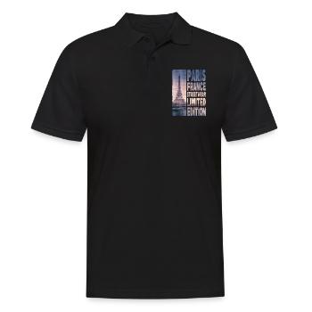 Paris France Ville Skyline Accueil Amour - Polo Homme - noir - Devant - Kai (181cm)