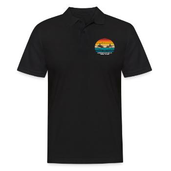 American Falls New York - Männer Poloshirt - Schwarz - Vorne - Kai (181cm)