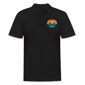 Cedar Falls Arkansas - Männer Poloshirt - Schwarz - Vorne - Kai (181cm)