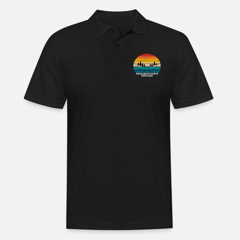Wain Wath Force England - Männer Poloshirt - Schwarz