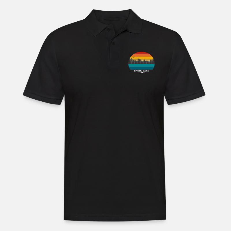 Spring Lake Ohio - Männer Poloshirt - Schwarz