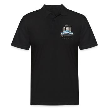 Muscle car à l’ancienne - Polo Homme - noir - Devant - Kai (181cm)