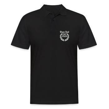 Retro Run Club 2026 T-Shirt - Männer Poloshirt - Schwarz - Vorne - Kai (181cm)