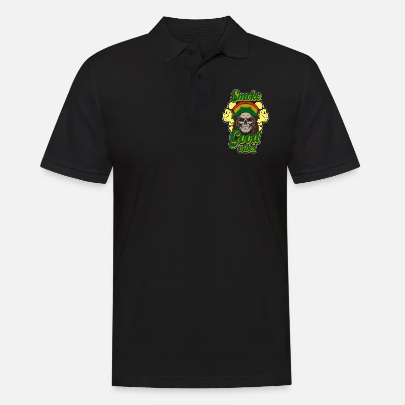 Cannabis Joint Haschisch - Männer Poloshirt - Schwarz
