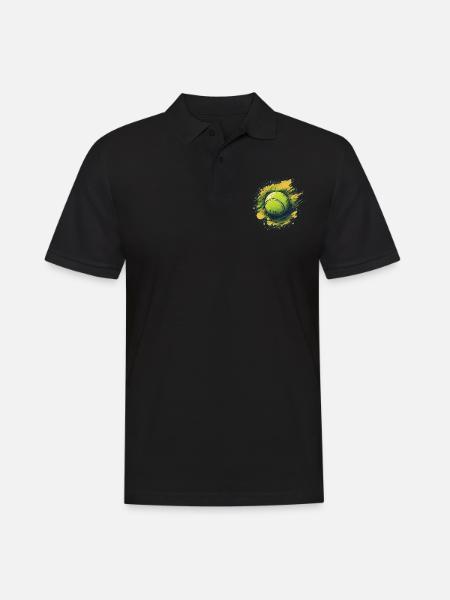 Tennis ball - Men's Polo Shirt - black