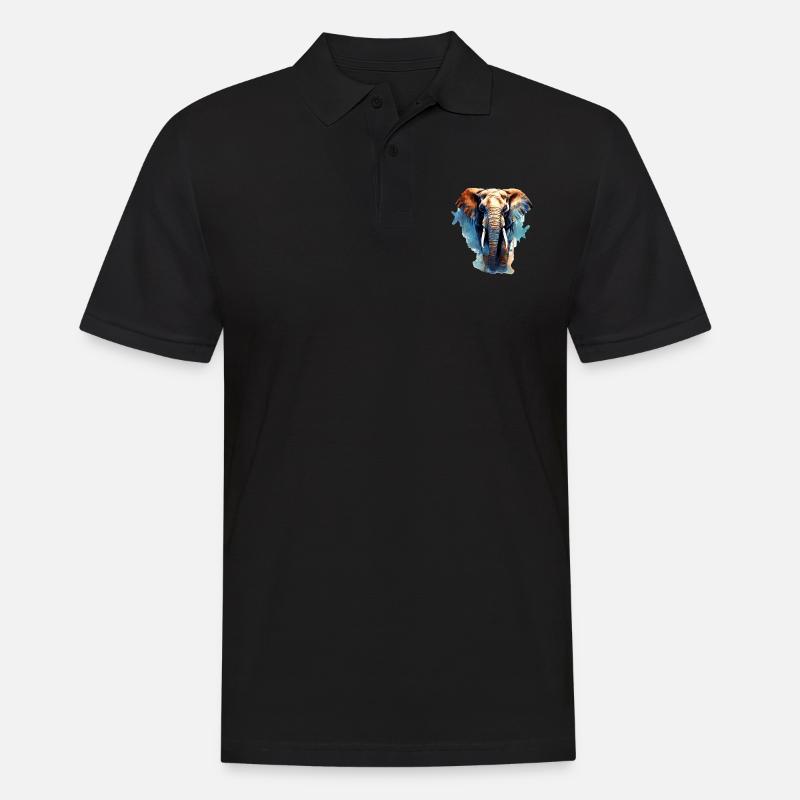 Elephant - Men's Polo Shirt - black