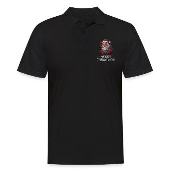 Weihnachtsmann - Marry Christmas - Männer Poloshirt - Schwarz - Vorne - Kai (181cm)