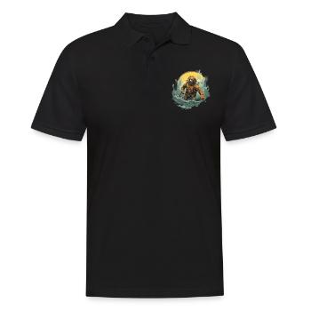 Taucher - Männer Poloshirt - Schwarz - Vorne - Kai (181cm)
