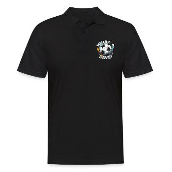 Balle de football - Quelle sauvegarde! - Polo Homme - noir - Devant - Kai (181cm)