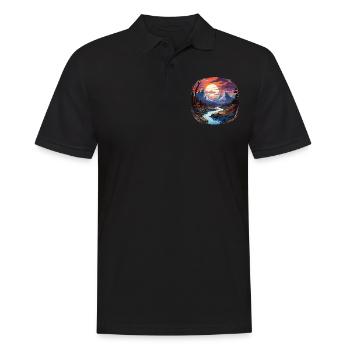 Paysage - Illustration - Polo Homme - noir - Devant - Kai (181cm)