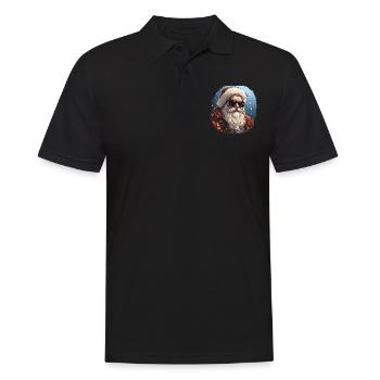 Santa Claus - illustration - Men's Polo Shirt - black - Front - Kai (181cm)
