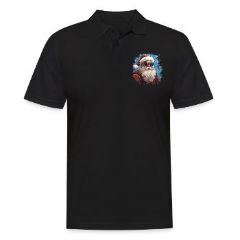 Santa Claus - illustration - Men's Polo Shirt - black - Front - Kai (181cm)