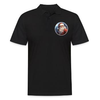 Santa Claus - illustration - Men's Polo Shirt - black - Front - Kai (181cm)