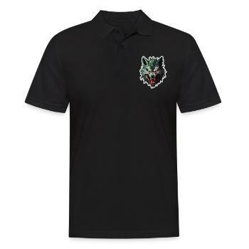 Wolf - Illustration - Men's Polo Shirt - black - Front - Kai (181cm)